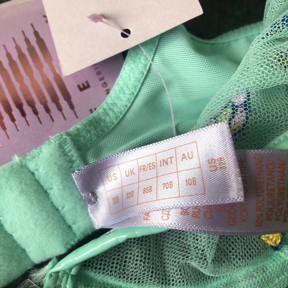 Savage X Fenty Pineapple Embroidered Bra NWT - Picture 5 of 5